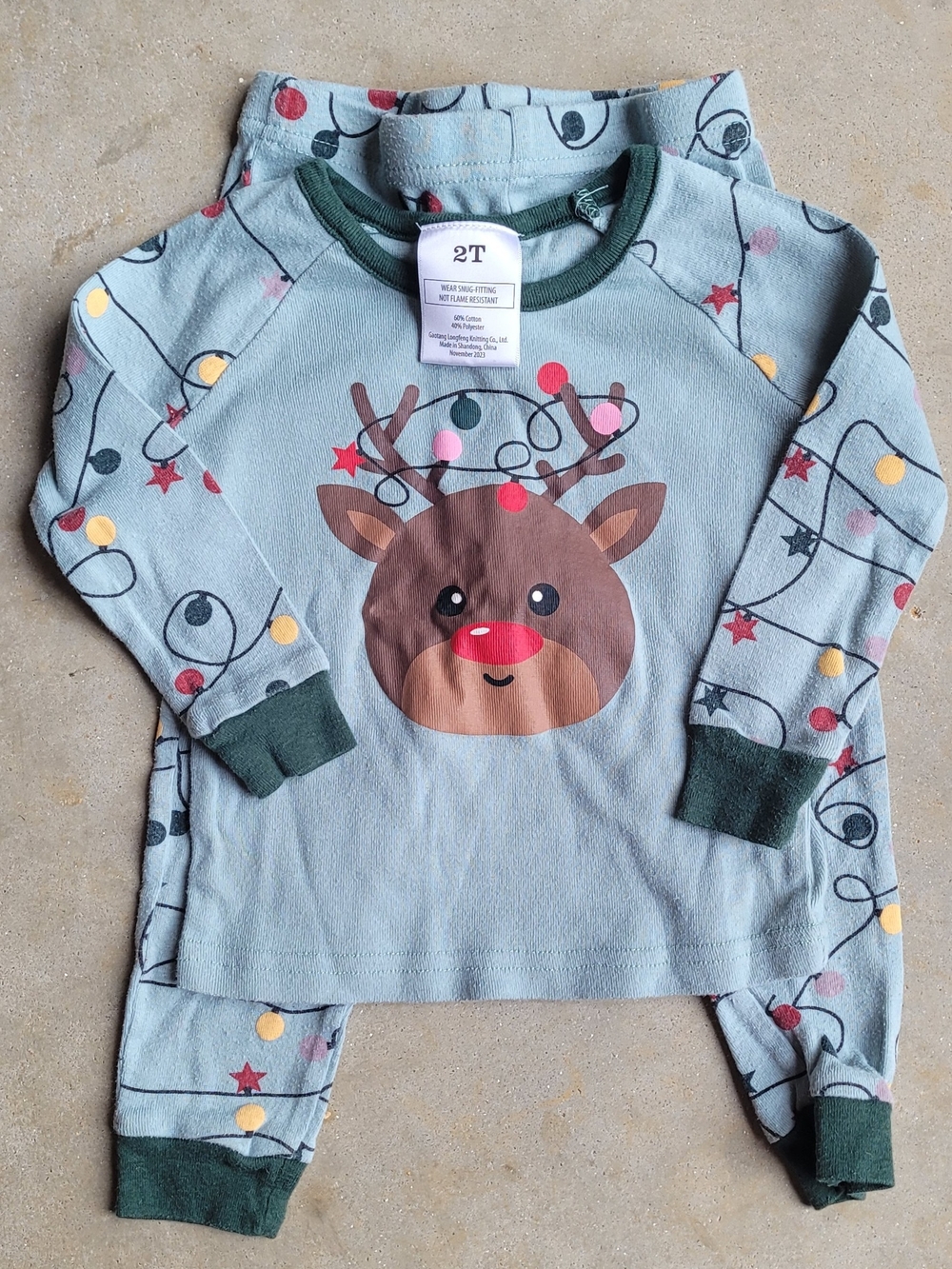 2T Reindeer Christmas Pajamas